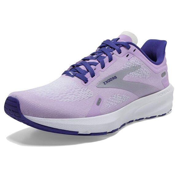 Brooks | Launch 9 Running Athletic Sneaker Shoe in Lilac / Cobalt / Silver - Picture 2 of 9